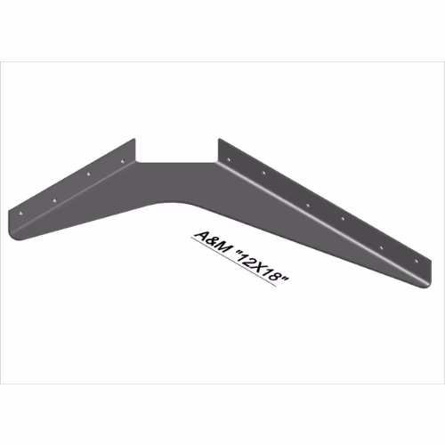 BRACKET-12X18-BRUSHED ALUMINUM